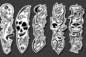 دختر با گل و تیغ tattoo idea