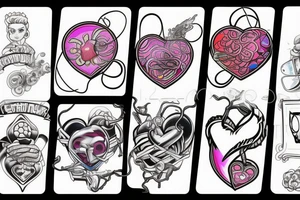 Electric heart tattoo idea