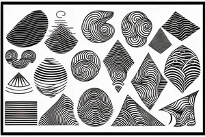 waves, japan, ornaments, geometry, pattern, black white tattoo idea