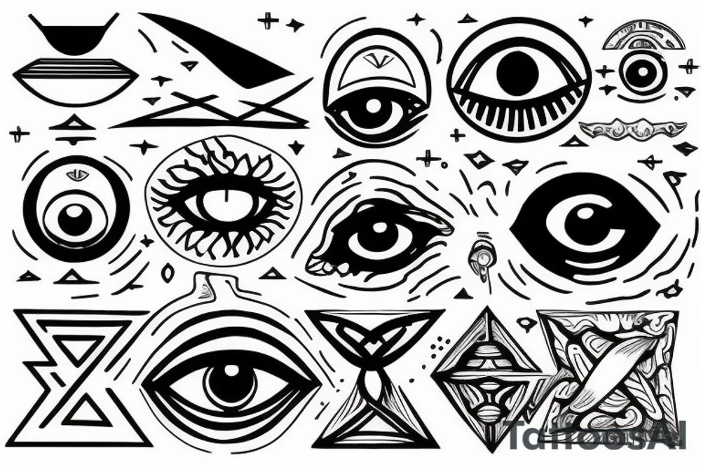All seeing eye. Planets tattoo idea