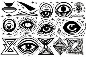 All seeing eye. Planets tattoo idea