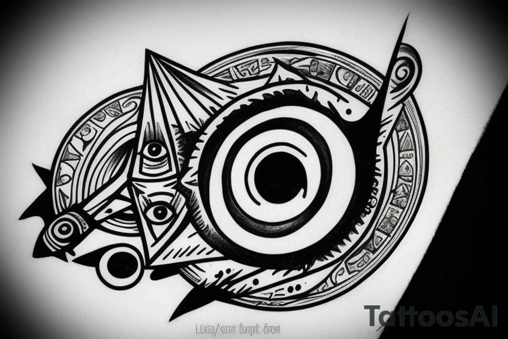 All seeing eye. Planets tattoo idea