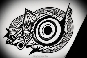 All seeing eye. Planets tattoo idea