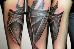 skyrim arrow in leg dowakin tattoo idea
