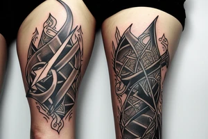 skyrim arrow in leg dowakin tattoo idea