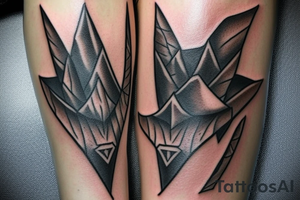 skyrim arrow in leg dowakin tattoo idea