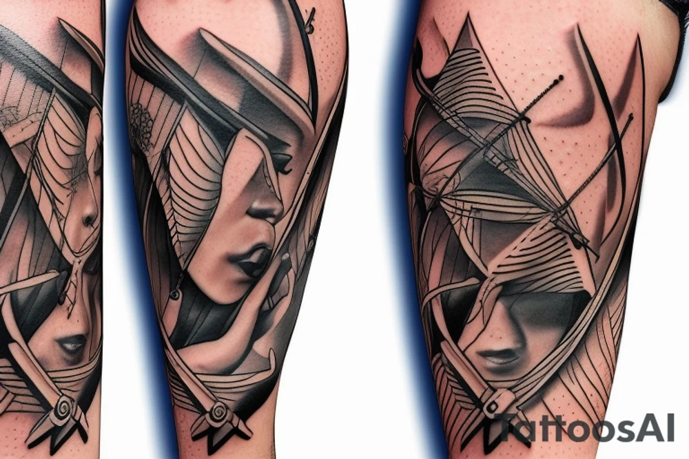 arrow in leg dowakin tattoo idea