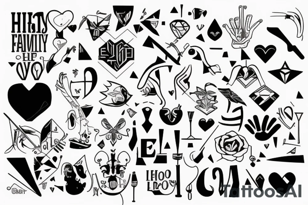 great love for his family tattoo idea