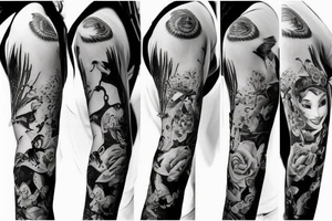 Disney princess sleeve tattoo idea