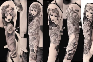 Disney princess sleeve tattoo idea