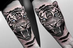 Tiger eyes armband tattoo idea