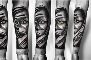 Tiger eyes armband tattoo idea