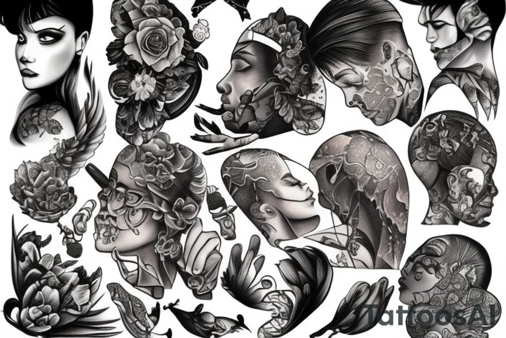 crowded skies tattoo idea