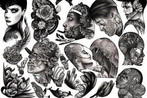 crowded skies tattoo idea