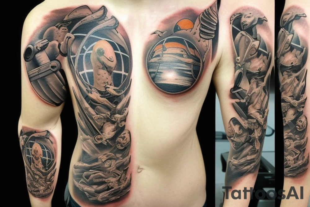 crowded skies tattoo idea