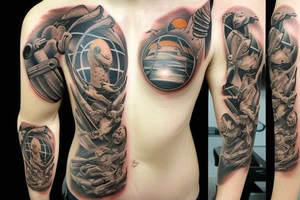 crowded skies tattoo idea