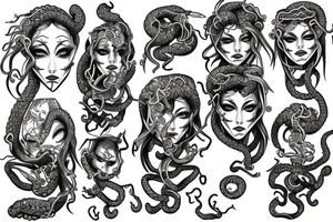 Medusa gorgon tattoo idea