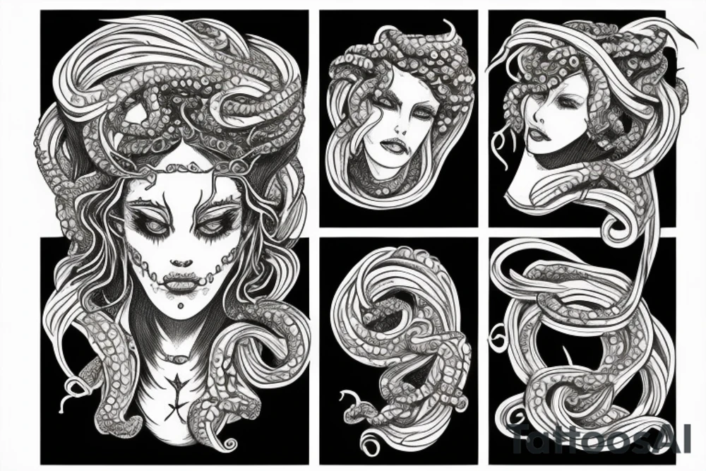 Medusa gorgon tattoo idea