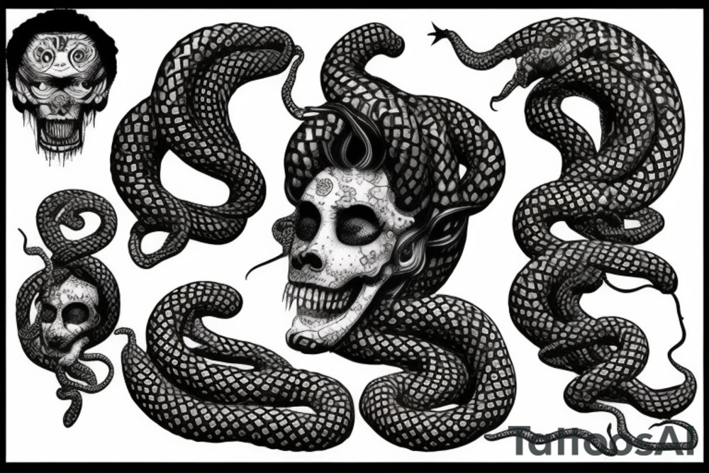 Medusa gorgon tattoo idea