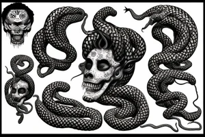 Medusa gorgon tattoo idea