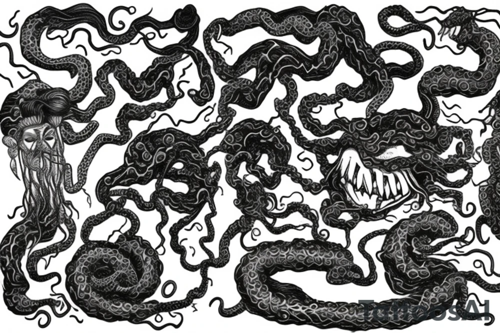 Medusa gorgon tattoo idea
