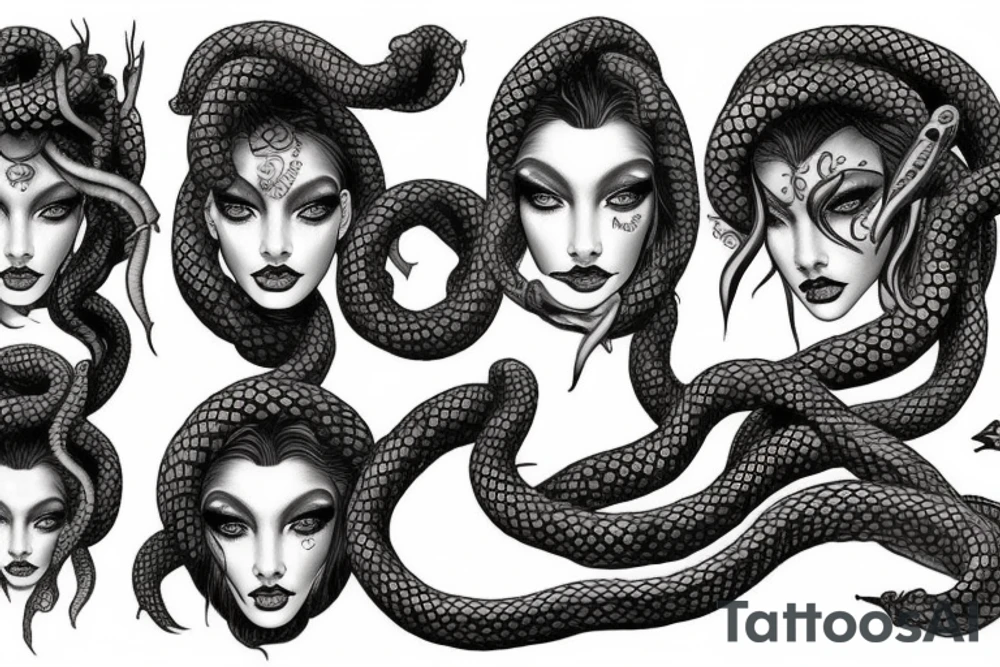 Medusa gorgon tattoo idea