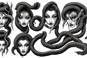Medusa gorgon tattoo idea