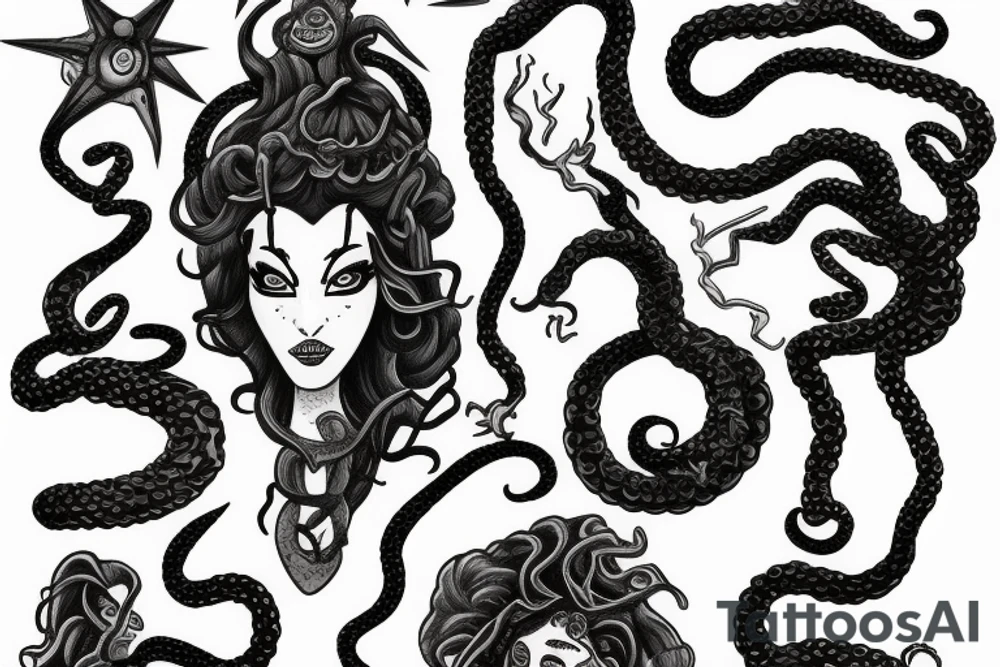 Medusa gorgon tattoo idea