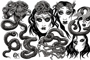 Medusa gorgon tattoo idea
