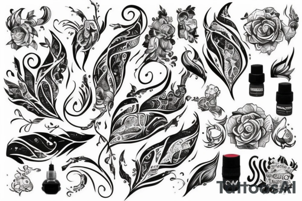 Ледяной узор как на стекле в мороз tattoo idea