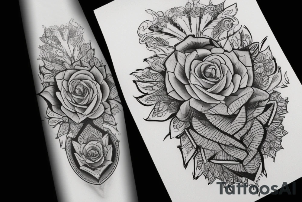 Ледяной узор как на стекле в мороз tattoo idea