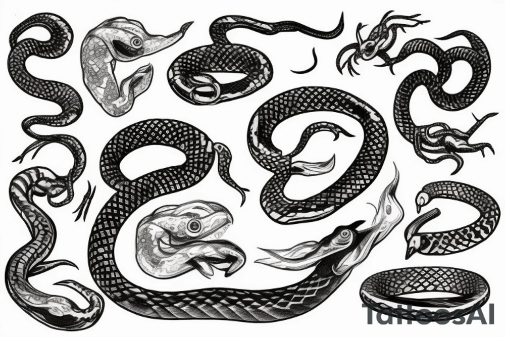 Ice snake tattoo idea