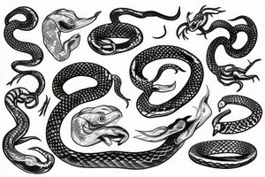 Ice snake tattoo idea