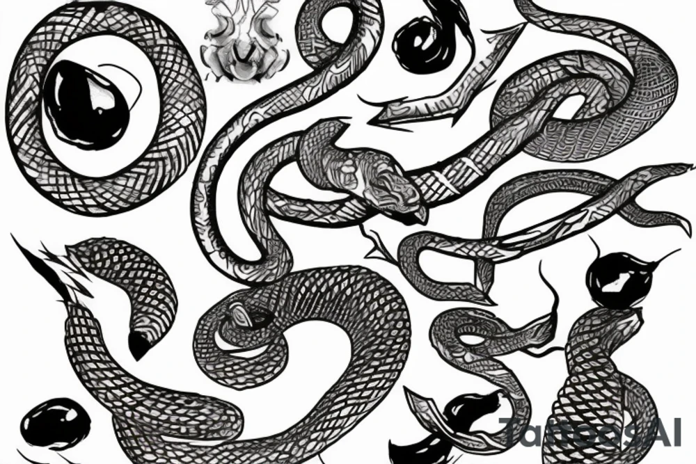 Ice snake tattoo idea