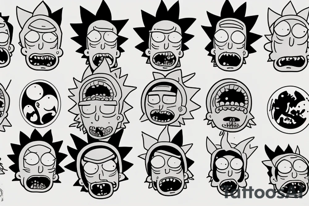 Rick and morty tattoo idea
