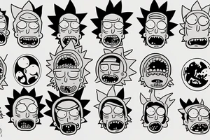 Rick and morty tattoo idea