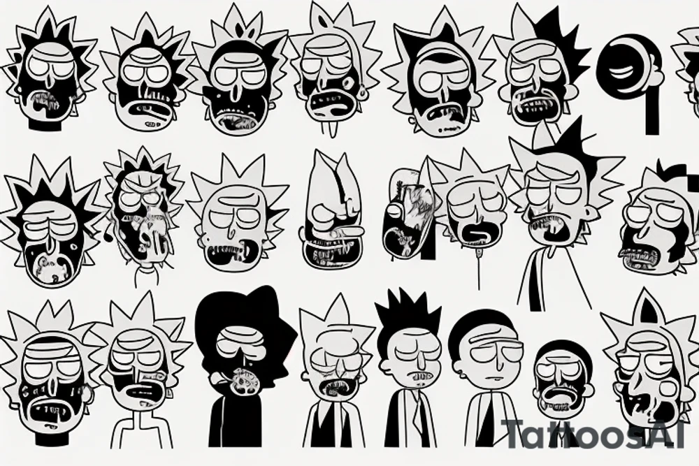 Rick and morty tattoo idea