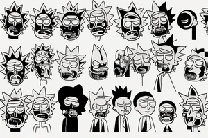 Rick and morty tattoo idea