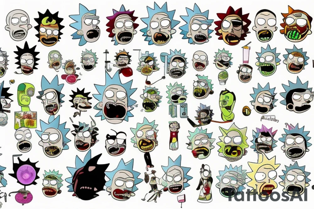 Rick and morty tattoo idea