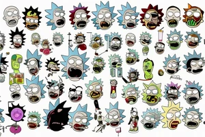 Rick and morty tattoo idea