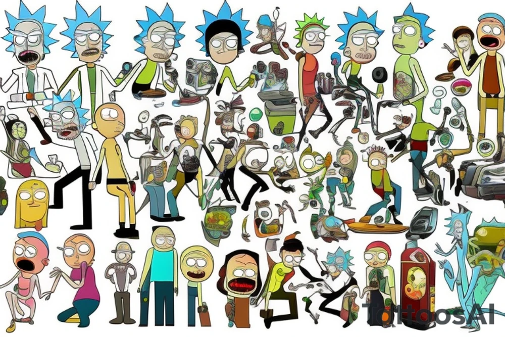 Rick and morty tattoo idea