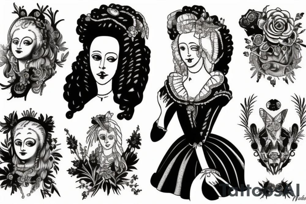 Marie Antoinette, the crow, the Tudors, wicca tattoo idea