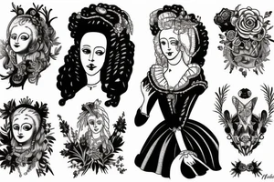 Marie Antoinette, the crow, the Tudors, wicca tattoo idea
