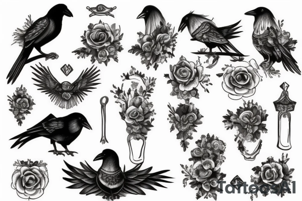Marie Antoinette, the crow, the Tudors, wicca tattoo idea