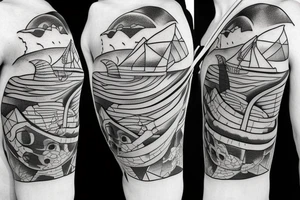 fisherman on the moon tattoo idea