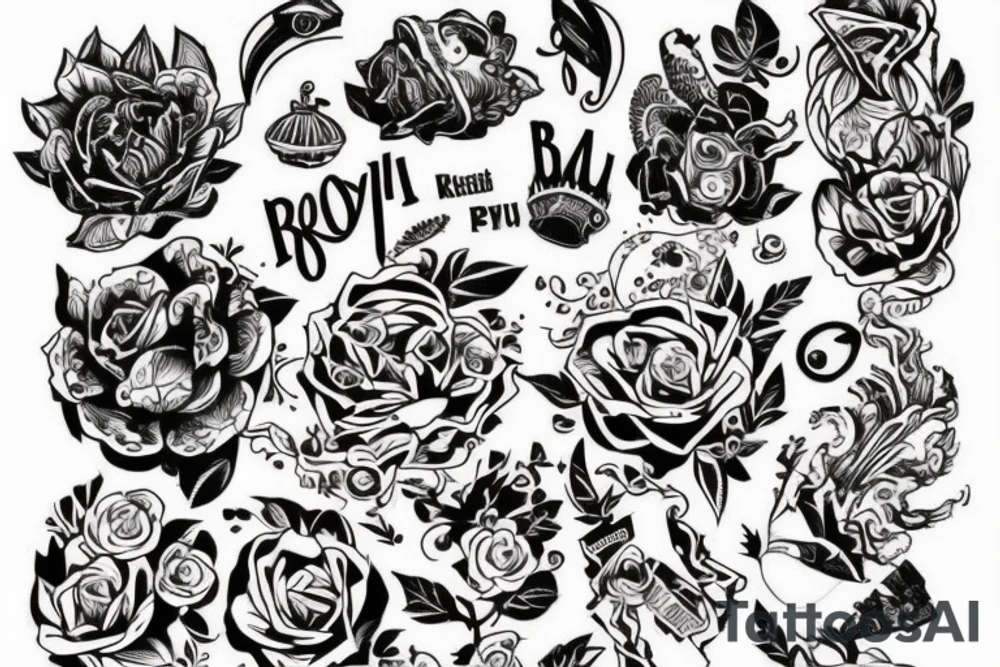 Кельтские руны вокруг руки от локтя до кисти tattoo idea