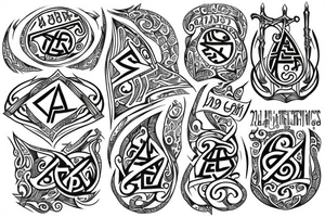 Celtik runes tattoo idea