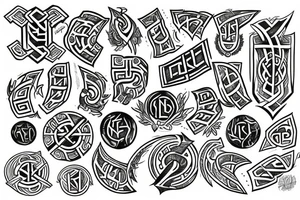 Celtik runes tattoo idea