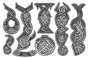 Celtik runes tattoo idea