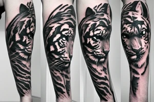 Tiger sword tattoo idea